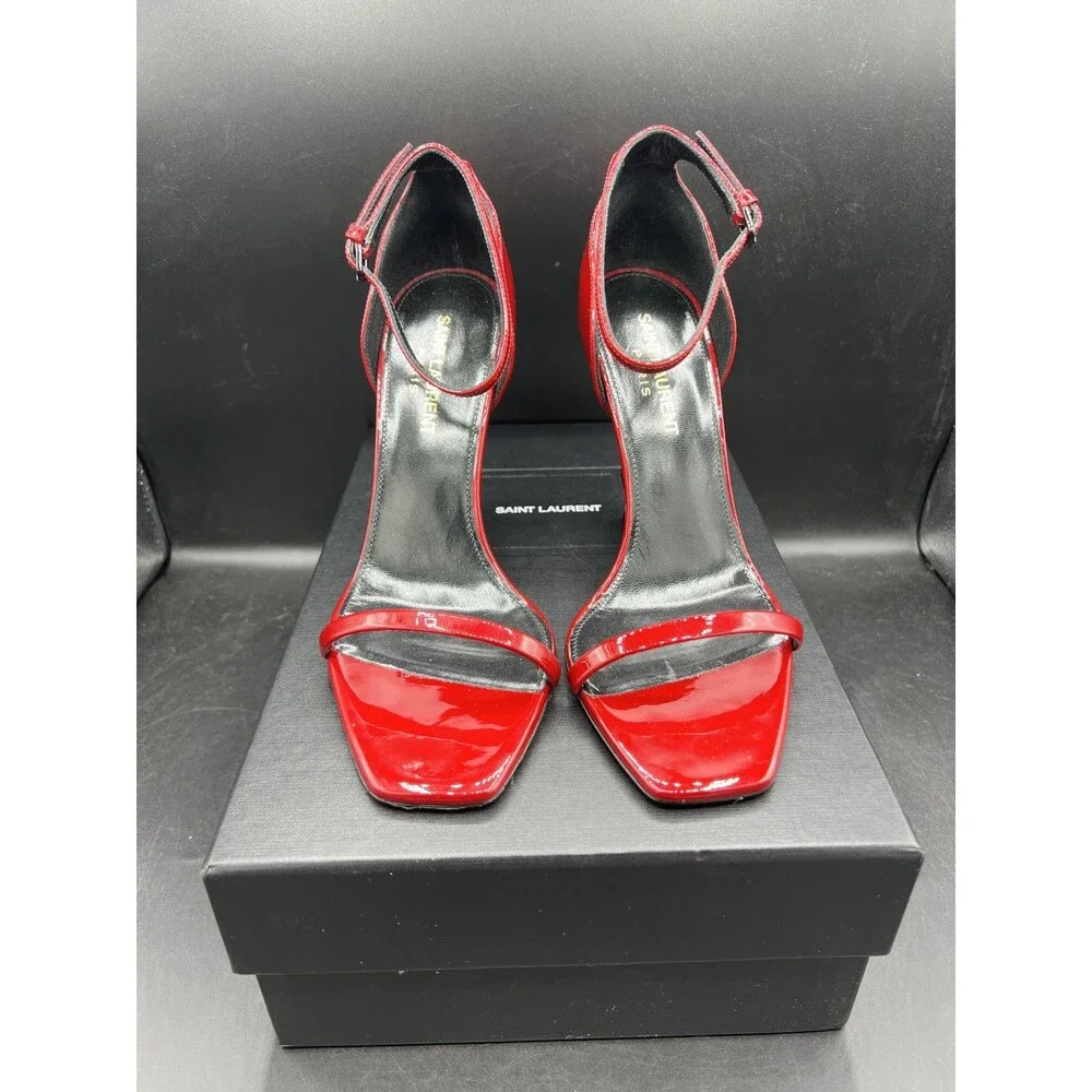 Saint Laurent Red Opyum Heels YSL EUR 37 / US Women’s Size 7 - Picture 2 of 16